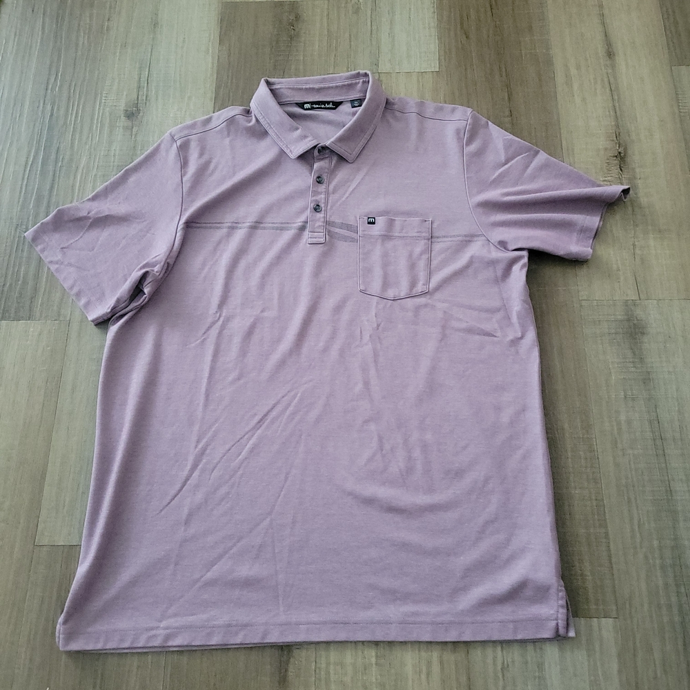 Travis Mathew Purple Polo Shirt